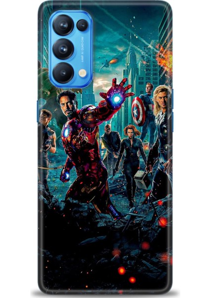 Oppo Reno 5 Pro Kılıf Hd Baskılı Kılıf + Seramik Tam Kaplayan Ekran Koruyucu 100