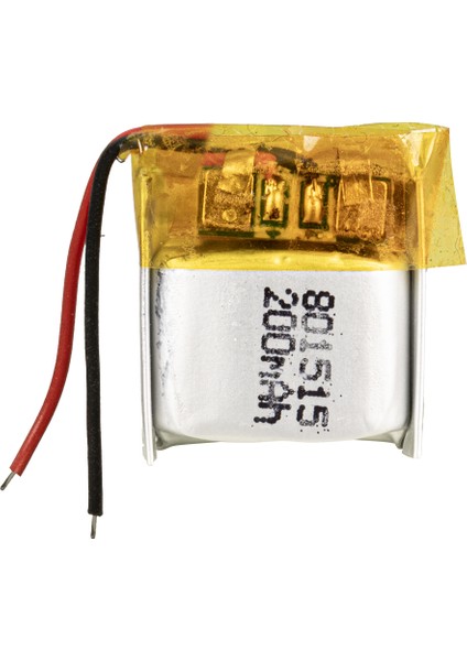 Powermaster 801515 3.7 Volt 200 Mah Lityum Polimer Pil 80X15X15 mm Akıllı Saat Kulaklık Intercom Pili
