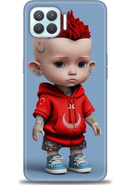 Oppo Reno 4 Lite Kılıf Hd Baskılı Kılıf + Seramik Tam Kaplayan Ekran Koruyucu 242