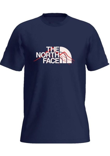 Lacivert Erkek Bisiklet Yaka T- Shirt