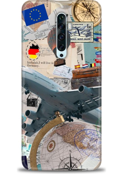 Oppo Reno 2z Kılıf Hd Baskılı Kılıf + Seramik Tam Kaplayan Ekran Koruyucu 261