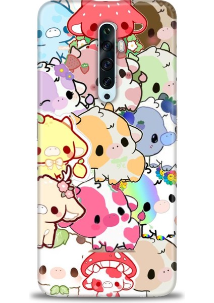 Oppo Reno 2z Kılıf Hd Baskılı Kılıf + Seramik Tam Kaplayan Ekran Koruyucu 491
