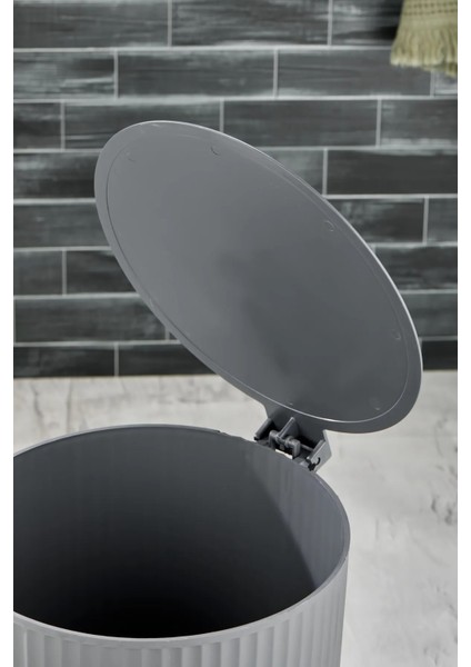 Pedallı, Çizgili Yuvarlak Model Banyo/mutfak Çöp Kovası 8lt fiyatları