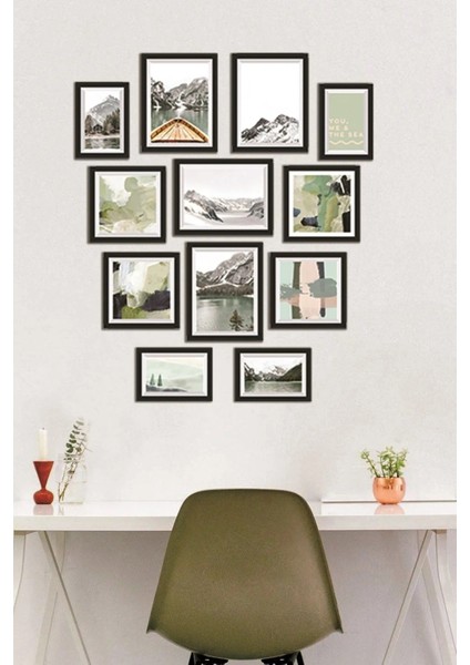 YGS1002-CONSEPT Dekoratif Çerçeve Görünümlü 12'li Mdf Tablo