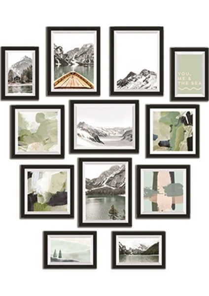 YGS1002-CONSEPT Dekoratif Çerçeve Görünümlü 12'li Mdf Tablo fiyatları