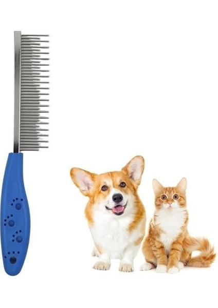 ® Tüy Açıcı Kedi Köpek Tarağı Tek Taraflı Metal Dişli Evcil Hayvan Bakım Fırçası