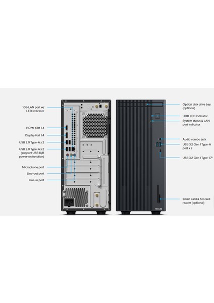 Expertcenter P500MV Intel Core I7-13620H 64GB Ddr5 4tb SSD WIN11PRO 6GB/RTX3050 100HZ IPS 27" Mon Minitower Masaüstübilgisayar WM7136216512B0DW25+ZETTAUSBBELLEK