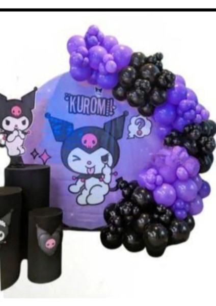 Kuromi Temalı Balon Seti Kuromi Doğum Günü Parti Seti Süsü