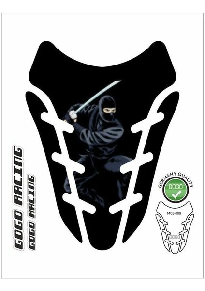 Motosiklet Universal Tank Pad Ninja Temalı