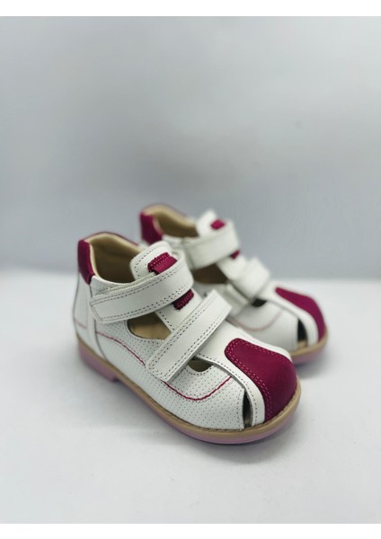 Ortopedik Deri Çocuk Sandalet 636-P Pudra Pembe fiyatları