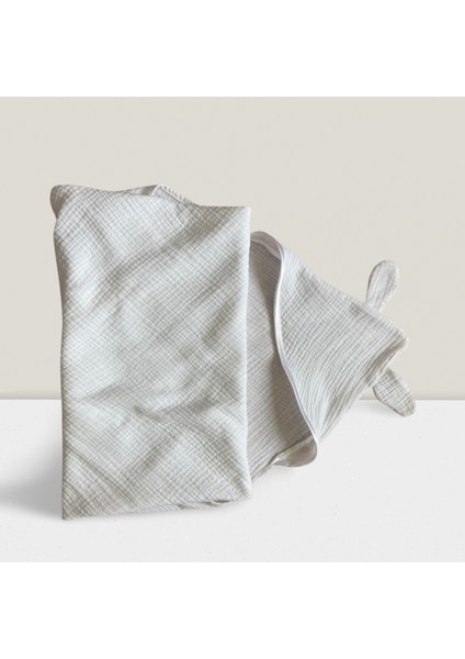 Şapkalı Çocuk Havlusu, %100 Pamuk, 2 Katlı Müslin Kumaş fırsatları