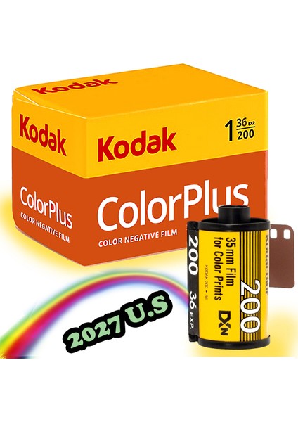 COLORPLUS200 135-36 Taze Renkli Analog Film 2027 /04 Us Film