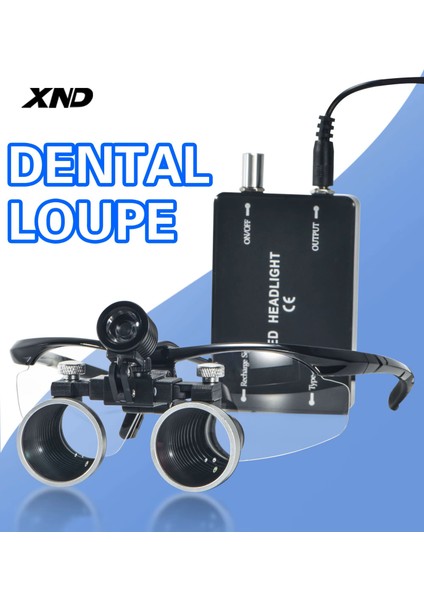 Tıbbi Cerrahi Binoküler LED Işıklı Loupes Gözlük - 3.5x Büyütme fırsatları