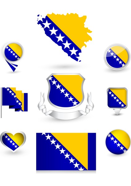 Bosna Hersek Sticker Set