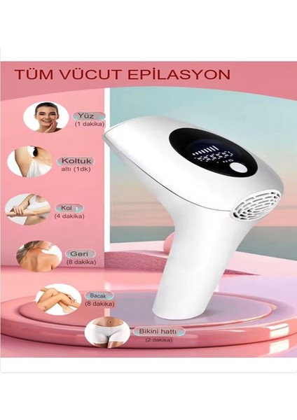 Kadın-Erkek Ipl Buz Lazer Epilasyon Acısız Tüm Bölge Profesyonel Lazer Epilasyon Aleti 900.000 Atım-No1-