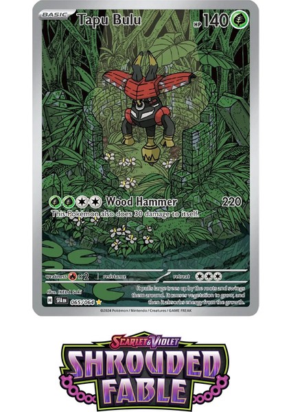 Tapu Bulu 65/64 Oyun Kartı (Lisanslı - Illustration Rare)