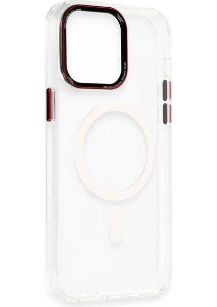 Apple iPhone 14 Pro Max Kılıf Dinamik Magneticsafe Silikon - Şeffaf Zrnet