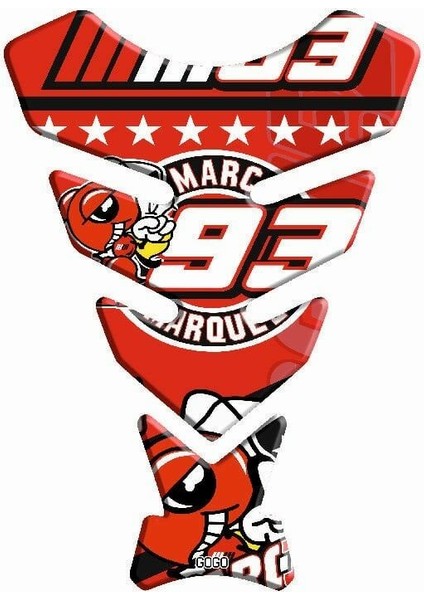 Motosiklet Universal Tank Pad Marc Marquez Temalı