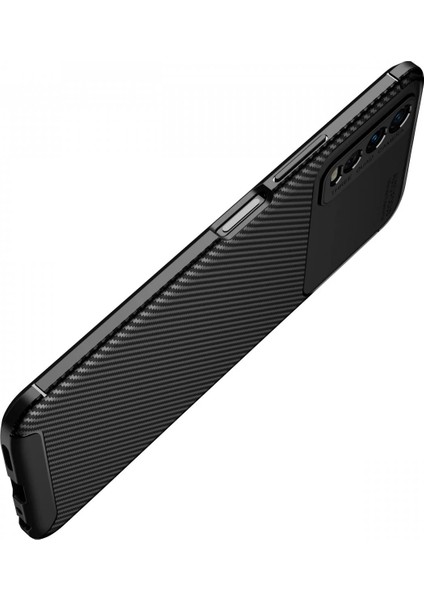 Vivo Y11S Kılıf Karbon Kapak - Kahverengi Zrnet