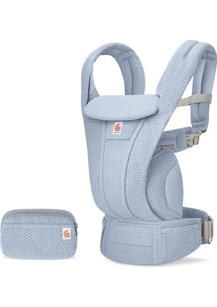 Omni Deluxe Mesh (Serane Blue) , 4 Farklı Taşıma Pozisyonlu Ergonomik Kanguru , 0-4 Yaş Yeni Doğan ve Küçük Çocuklar Için