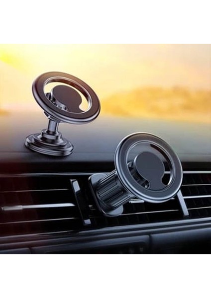 Magsefe Uyumlu Kancalı Manyetik Araç Tutucu Tüm Cihazlarla Uyumlu
