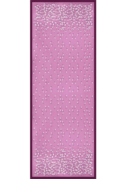 Mor Kardelen Desen Twill Ipek Şal fırsatları