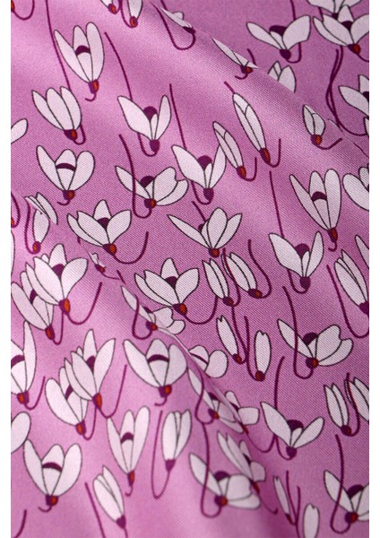 Mor Kardelen Desen Twill Ipek Şal indirimleri