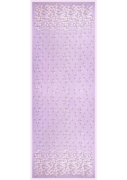 Lila Kardelen Desen Twill Ipek Şal fırsatları