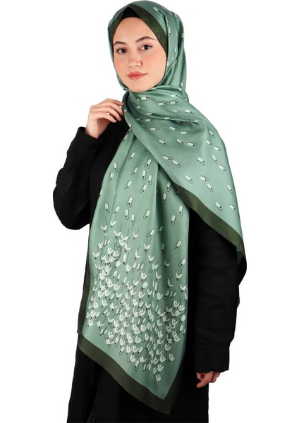 Haki Kardelen Desen Twill Ipek Şal fiyatları