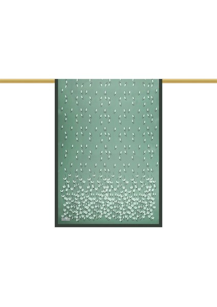 Haki Kardelen Desen Twill Ipek Şal modelleri