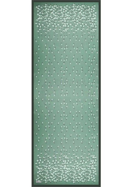 Haki Kardelen Desen Twill Ipek Şal fırsatları