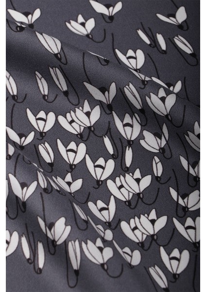 Antrasit Kardelen Desen Twill Ipek Şal indirimleri