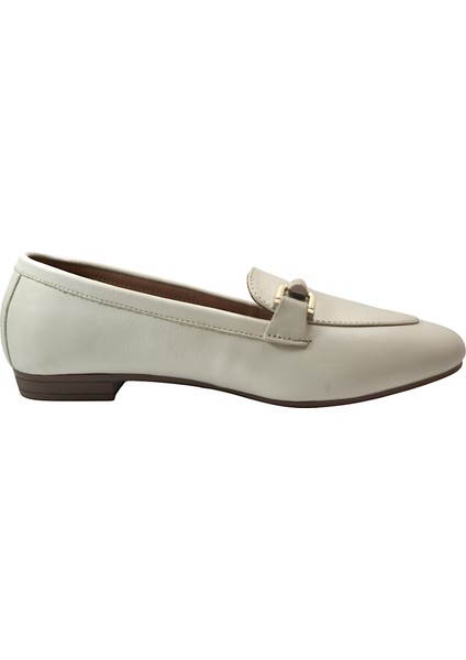 142.102-2 Soft Deri Bej Tokalı Kadın Babet modelleri