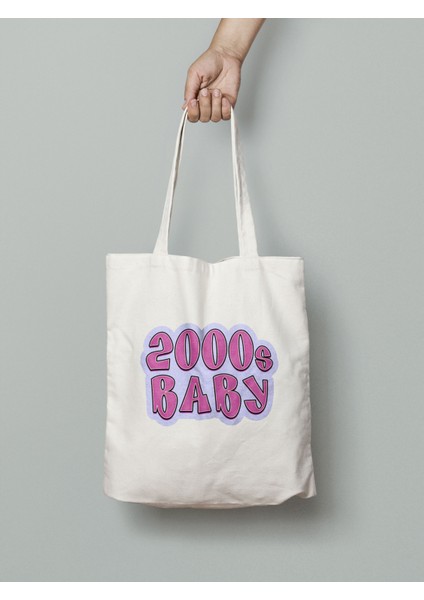 2000'S Baby - 90LAR Bez Çanta 35X40 cm - Tote Bag