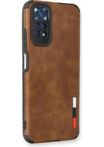 Xiaomi Redmi Note 11 Kılıf Loop Deri Silikon - Kahverengi Zrnet