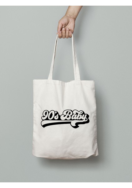 90's Baby - 90LAR Bez Çanta 35X40 cm - Tote Bag
