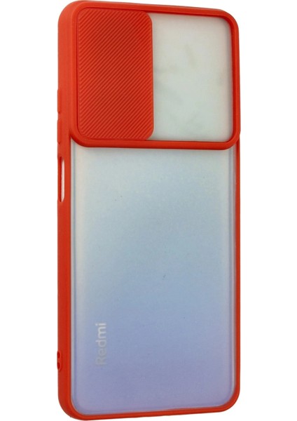 Xiaomi Redmi Note 11 Kılıf Palm Buzlu Kamera Sürgülü Silikon - Kırmızı Zrnet