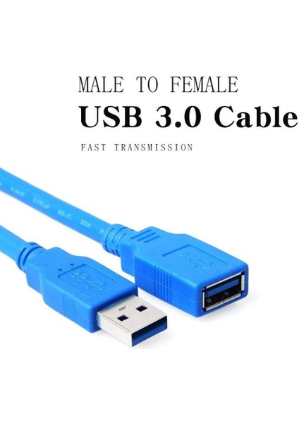 USB 3.0 Dişi Erkek Uzatma Uzatıcı Ara Kablosu 1 Metre
