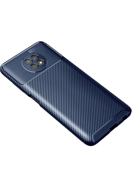 Xiaomi Redmi Note 9 5g Kılıf Karbon Kapak - Lacivert Zrnet