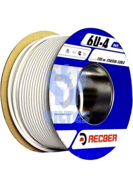Reçber Tv Kablosu Rg6-U4 Beyaz Anten Kablosu ( 1 Metre Fiyatıdır )