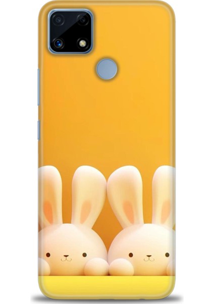 Realme C25 Kılıf Hd Baskılı Kılıf + Seramik Tam Kaplayan Ekran Koruyucu 78
