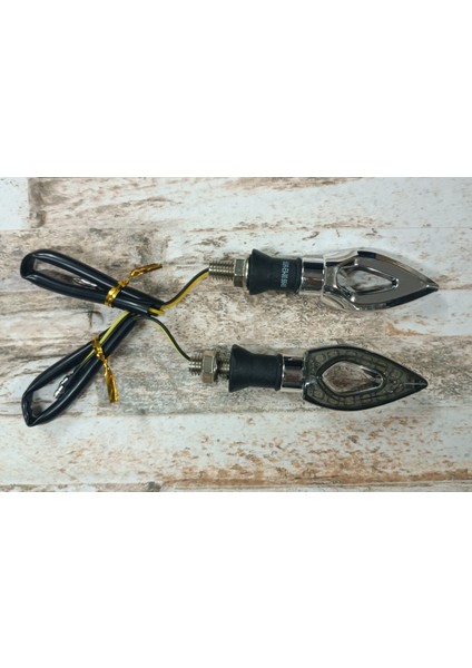 LED Sinyal Işık Rengi Turuncu 2'li Nikel