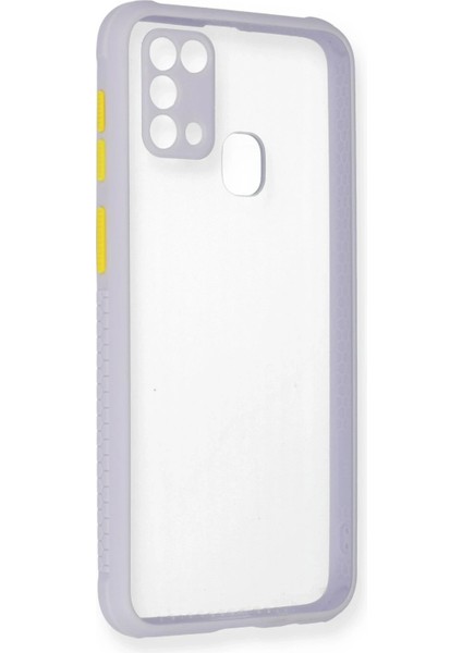 Samsung Galaxy M31 Kılıf Miami Şeffaf Silikon - Lila Zrnet