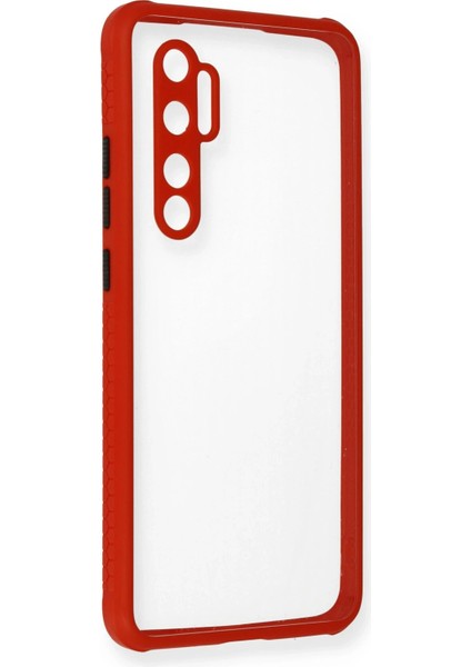 Xiaomi Mi Note 10 Lite Kılıf Miami Şeffaf Silikon - Kırmızı Zrnet
