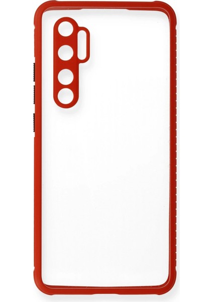 Xiaomi Mi Note 10 Lite Kılıf Miami Şeffaf Silikon - Kırmızı Zrnet