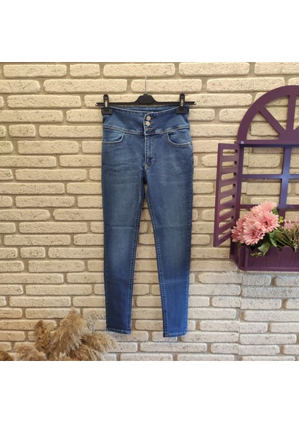 Grip&hug Yüksek Bel Likralı Jean Pantolon 90 cm