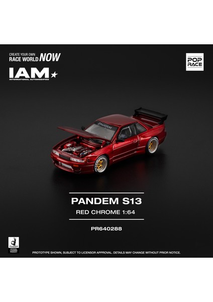 1/64 Pandem S13 - Kırmızı Krom