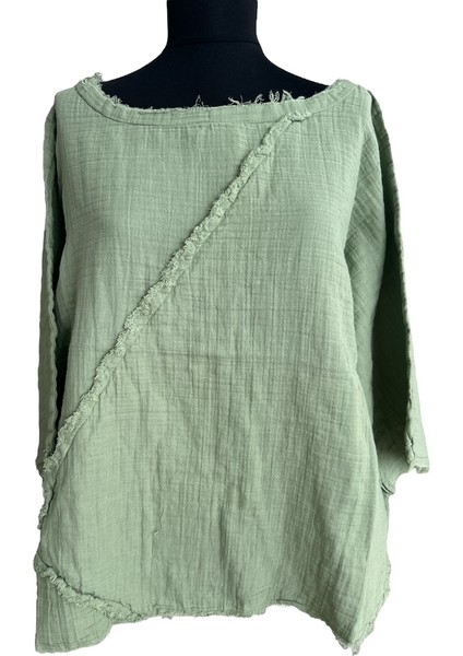 Müslin Pis Dikiş Bluz