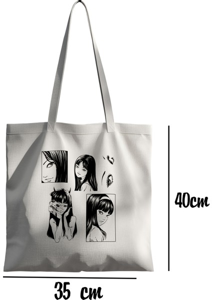 Junji Ito Tomie Bez Çanta 35X40CM - Anime Çanta - Tote Bag fiyatları