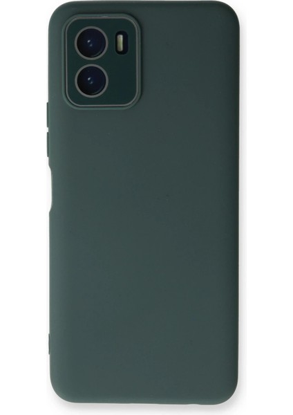 Vivo Y15S Kılıf Lansman Glass Kapak - Koyu Yeşil Zrnet